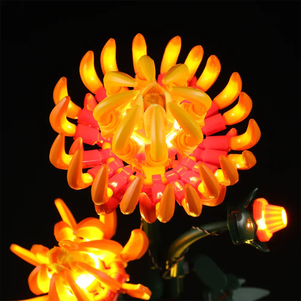 LEGO 10368 Chrysanthemum - BRIKSMAX LIGHTS - Image 3